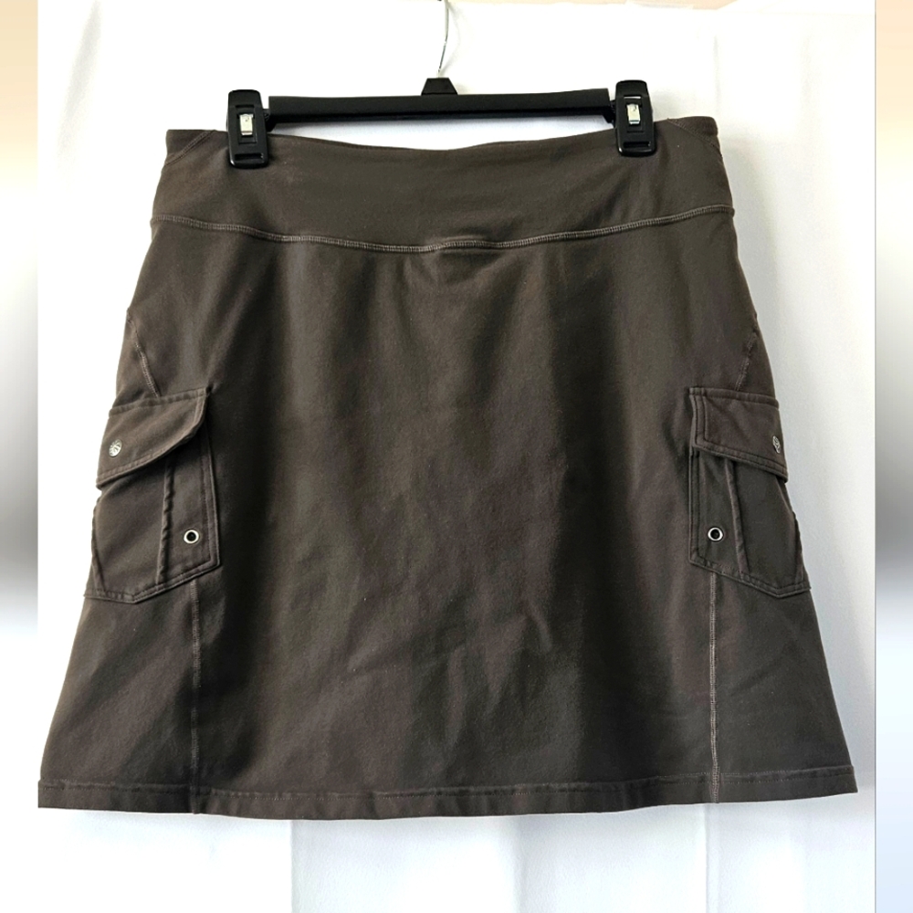 Athleta Oasis Brown Cargo‎ Golf Hiking Skort Size MT